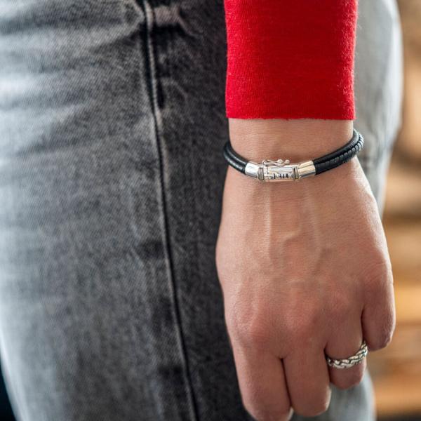 759BLK zilver leer Dames ZIPP Collectie