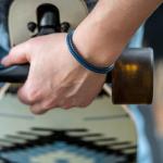 759BLU armband zilver leer Dames ZIPP Collectie