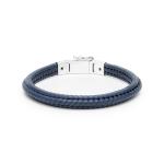 759BLU armband zilver leer ZIPP Collectie