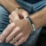 761BLK armband Heren DOUBLE FOX Collectie