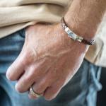 761BRN armband Heren DOUBLE FOX Collectie