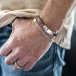 761BRN armband Heren DOUBLE FOX Collectie