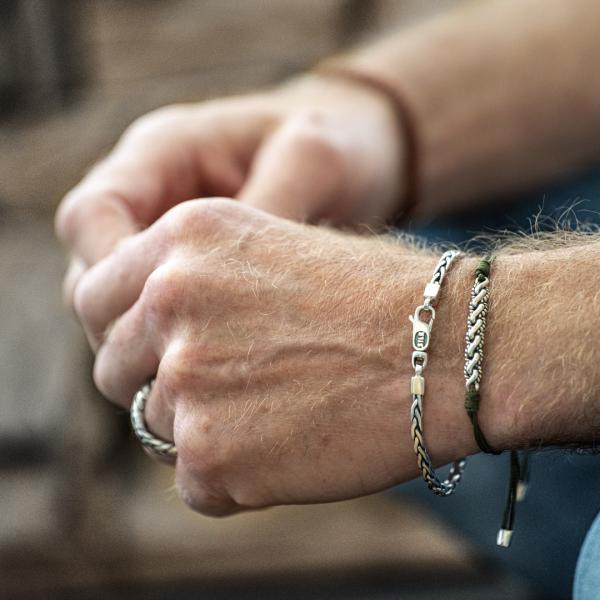 775 armband zilver Heren FOX Collectie
