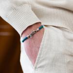 782AZ1 armband zilver & paracord Heren ALPHA Collectie