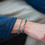 782AZ1 armband zilver & paracord Heren ALPHA Collectie