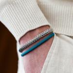 782AZ1 armband zilver & paracord Heren ALPHA Collectie