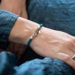 782AZ1 armband zilver & paracord Dames ALPHA Collectie