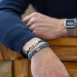 782AZ1 armband zilver & paracord Heren ALPHA Collectie