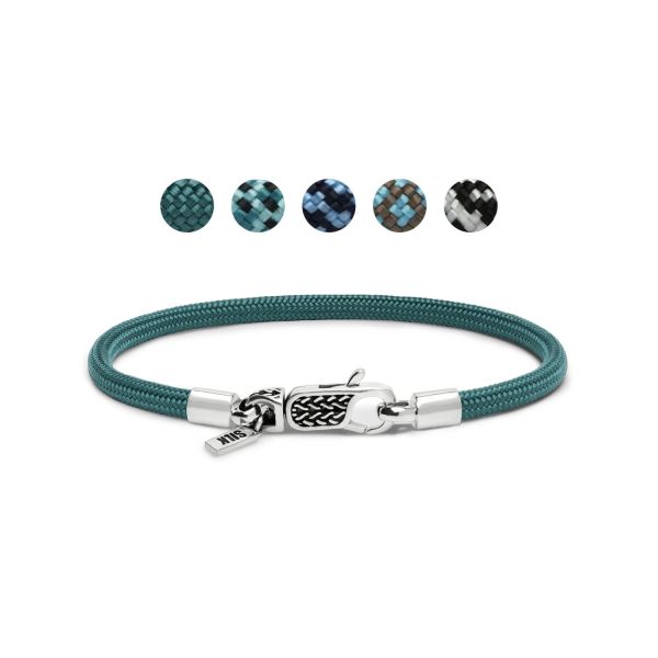 782AZ1 armband zilver & paracord