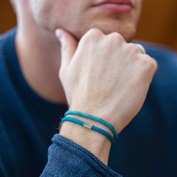 782AZ2 armband zilver & paracord Heren ALPHA Collectie