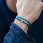 782AZ2 armband zilver & paracord Heren ALPHA Collectie