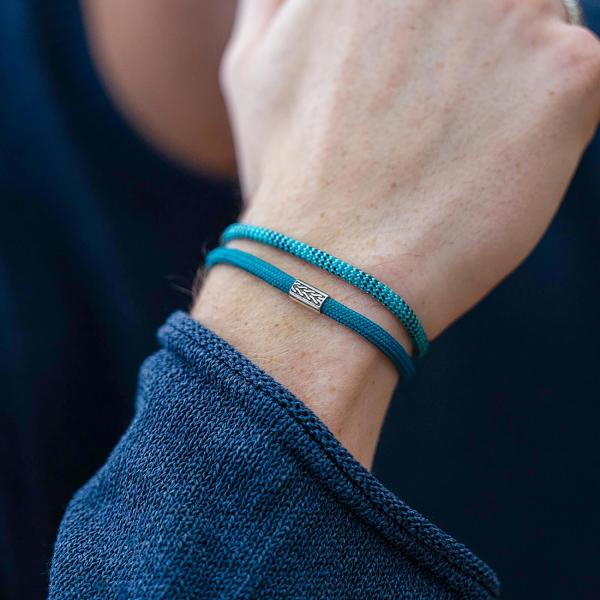 782AZ2 armband zilver & paracord Heren ALPHA Collectie