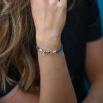 782AZ3 armband zilver & paracord Dames ALPHA Collectie