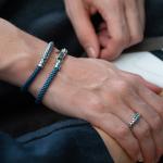 782AZ3 armband zilver & paracord Dames ALPHA Collectie