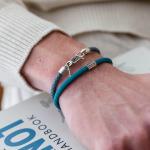 782AZ4 armband zilver & paracord Heren ALPHA Collectie