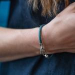 782AZ4 armband zilver & paracord Dames ALPHA Collectie