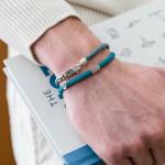 782AZ4 armband zilver & paracord Heren ALPHA Collectie