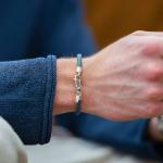 782AZ4 armband zilver & paracord Heren ALPHA Collectie
