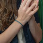 782AZ4 armband zilver & paracord Dames ALPHA Collectie