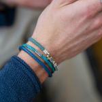782AZ4 armband zilver & paracord Heren ALPHA Collectie