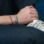 782AZ4 armband zilver & paracord Dames ALPHA Collectie