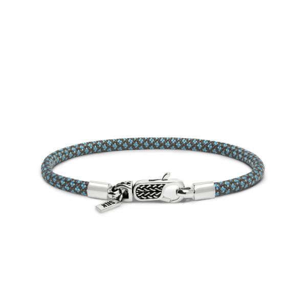 782AZ4 armband zilver & paracord