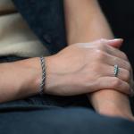 782AZ5 armband zilver & paracord Dames ALPHA Collectie