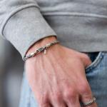 782AZ5 armband zilver & paracord Heren ALPHA Collectie