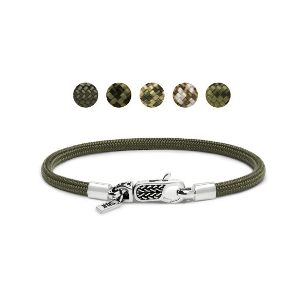 782EM1 armband zilver & paracord
