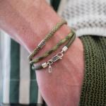 782EM1 armband zilver & paracord Heren ALPHA Collectie