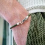782EM1 armband zilver & paracord Heren ALPHA Collectie