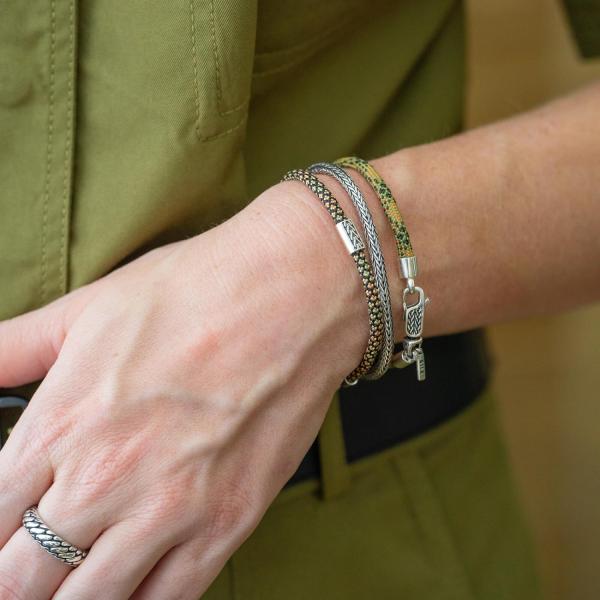 782EM2 armband zilver & paracord Dames ALPHA Collectie