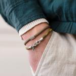 782EM2 armband zilver & paracord Heren ALPHA Collectie
