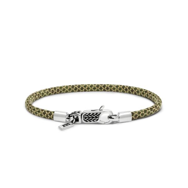 782EM3 armband zilver & paracord ALPHA Collectie
