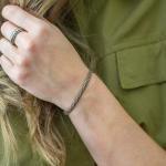 782EM4 armband zilver & paracord Dames ALPHA Collectie
