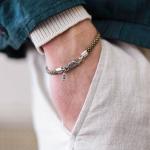 782EM4 armband zilver & paracord Heren ALPHA Collectie