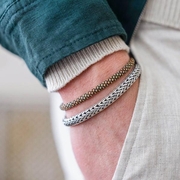 782EM4 armband zilver & paracord Heren ALPHA Collectie
