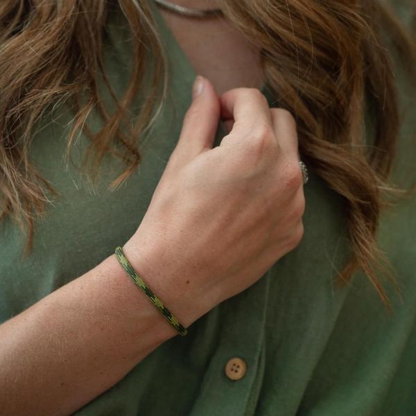 782EM6 armband zilver & paracord Dames ALPHA Collectie