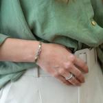 782EM6 armband zilver & paracord Dames ALPHA Collectie