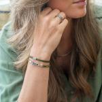 782EM6 armband zilver & paracord Dames ALPHA Collectie