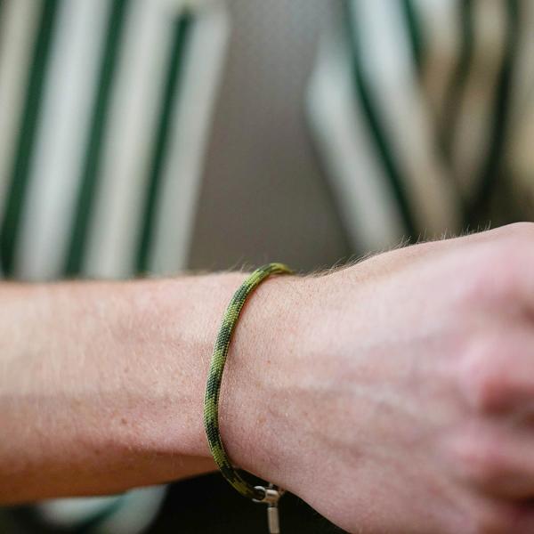 782EM6 armband zilver & paracord Heren ALPHA Collectie