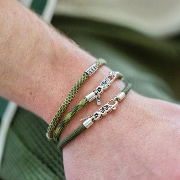 782EM6 armband zilver & paracord Heren ALPHA Collectie
