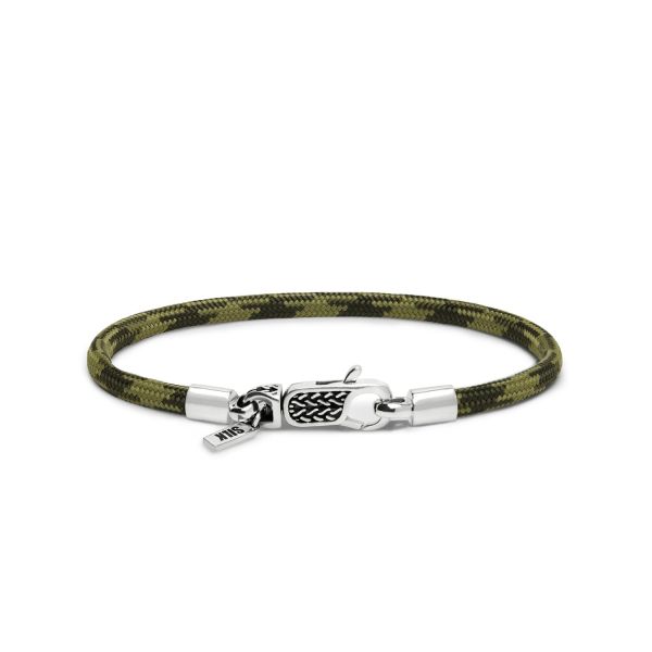 782EM6 armband zilver & paracord