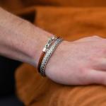 782TE1 armband zilver & paracord Heren ALPHA Collectie