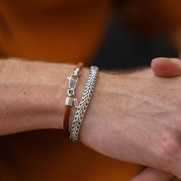 782TE1 armband zilver & paracord Heren ALPHA Collectie