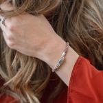 782TE2 armband zilver & paracord Dames ALPHA Collectie