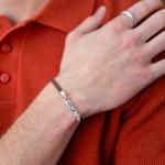 782TE3 armband zilver & paracord Heren ALPHA Collectie