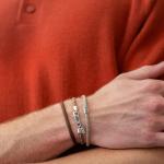 782TE3 armband zilver & paracord Heren ALPHA Collectie