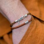 782TE5 armband zilver & paracord Heren ALPHA Collectie