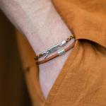 782TE5 armband zilver & paracord Heren ALPHA Collectie